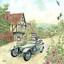 Mister Toad and Friends in a Rolls-Royce