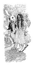 Alice walks with the White Rabbit